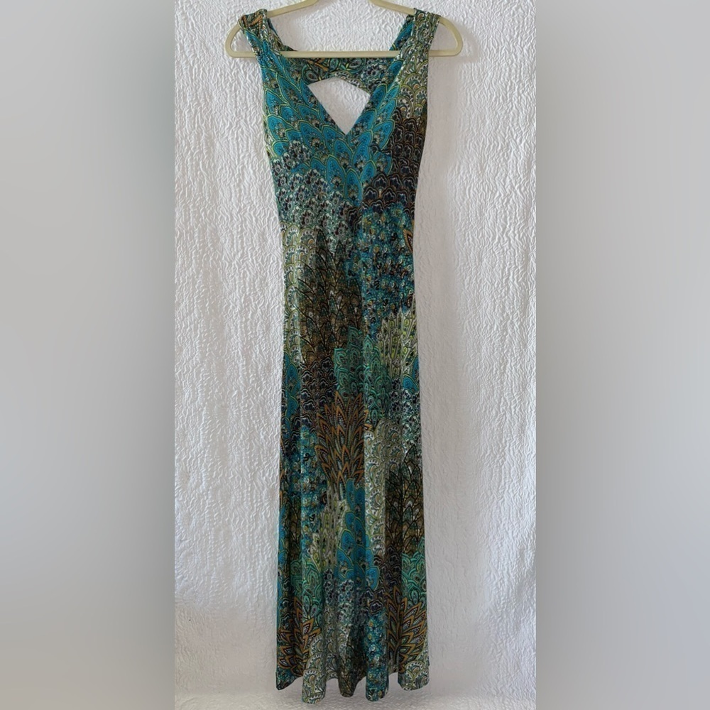 MT Collection Floral Paisley Print Maxi Dress